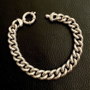 .925 Sterling Silver UNISEX Italian Curb link HEAVY bracelet